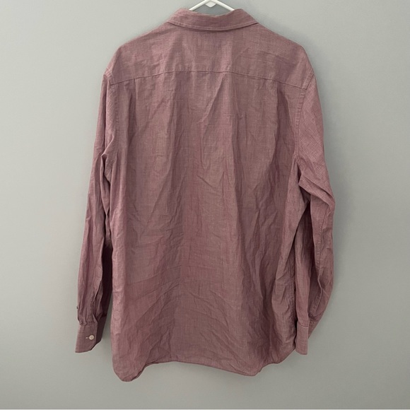 Banana Republic Factory Long Sleeve Palomino Check Button Up Shirt Mens XL Red - Picture 2 of 8